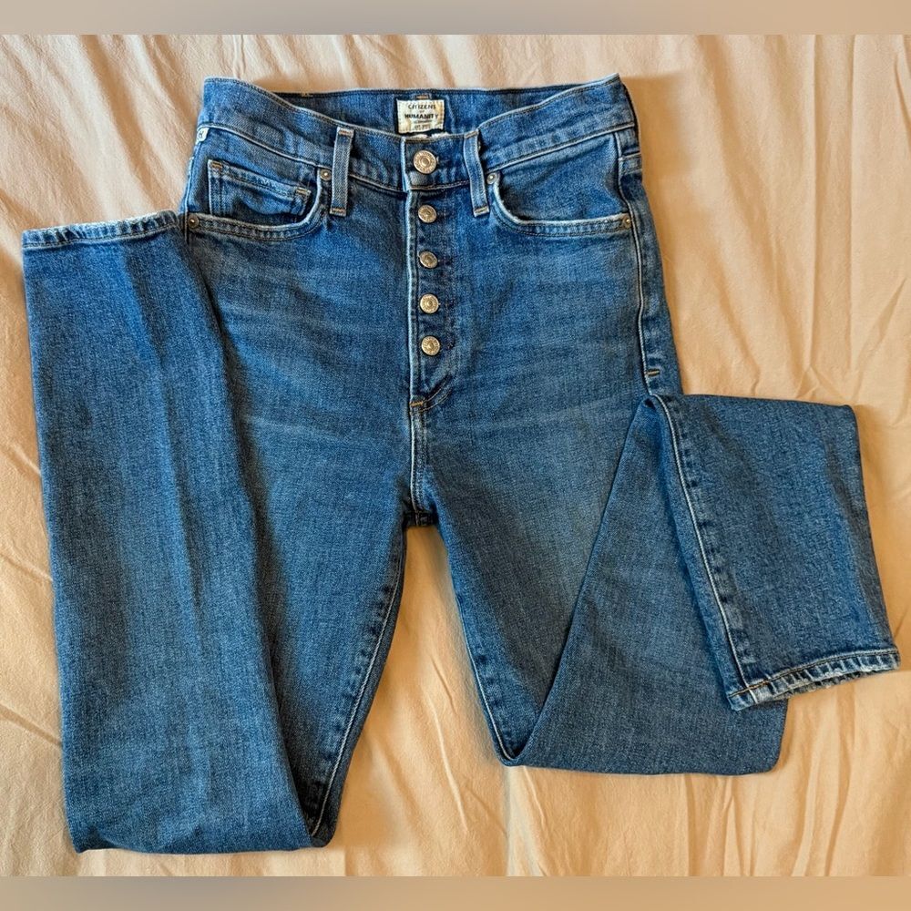 Citizens of Humanity Olivia High Rise Slim Ankle Jeans Button Fly 24